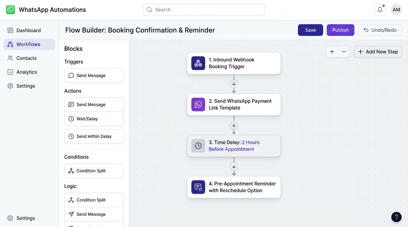 MassivSend No-Code Flow Builder Hero Light Mode