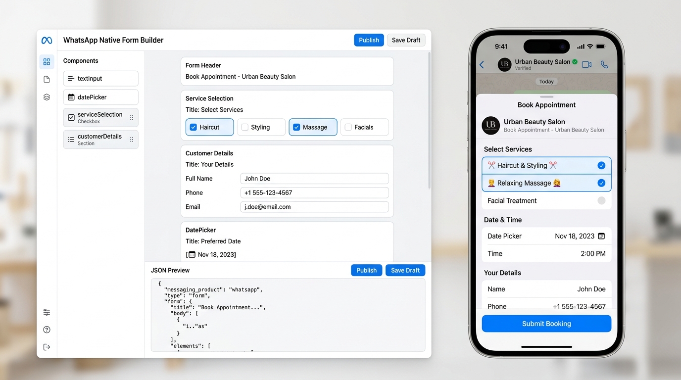 Meta WhatsApp Native Interactive Forms