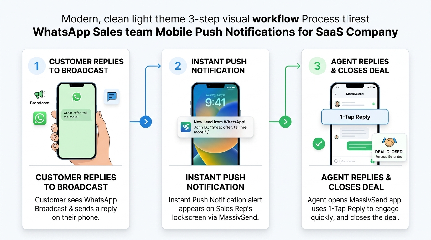 3-Step Mobile Push Notification Sales Workflow